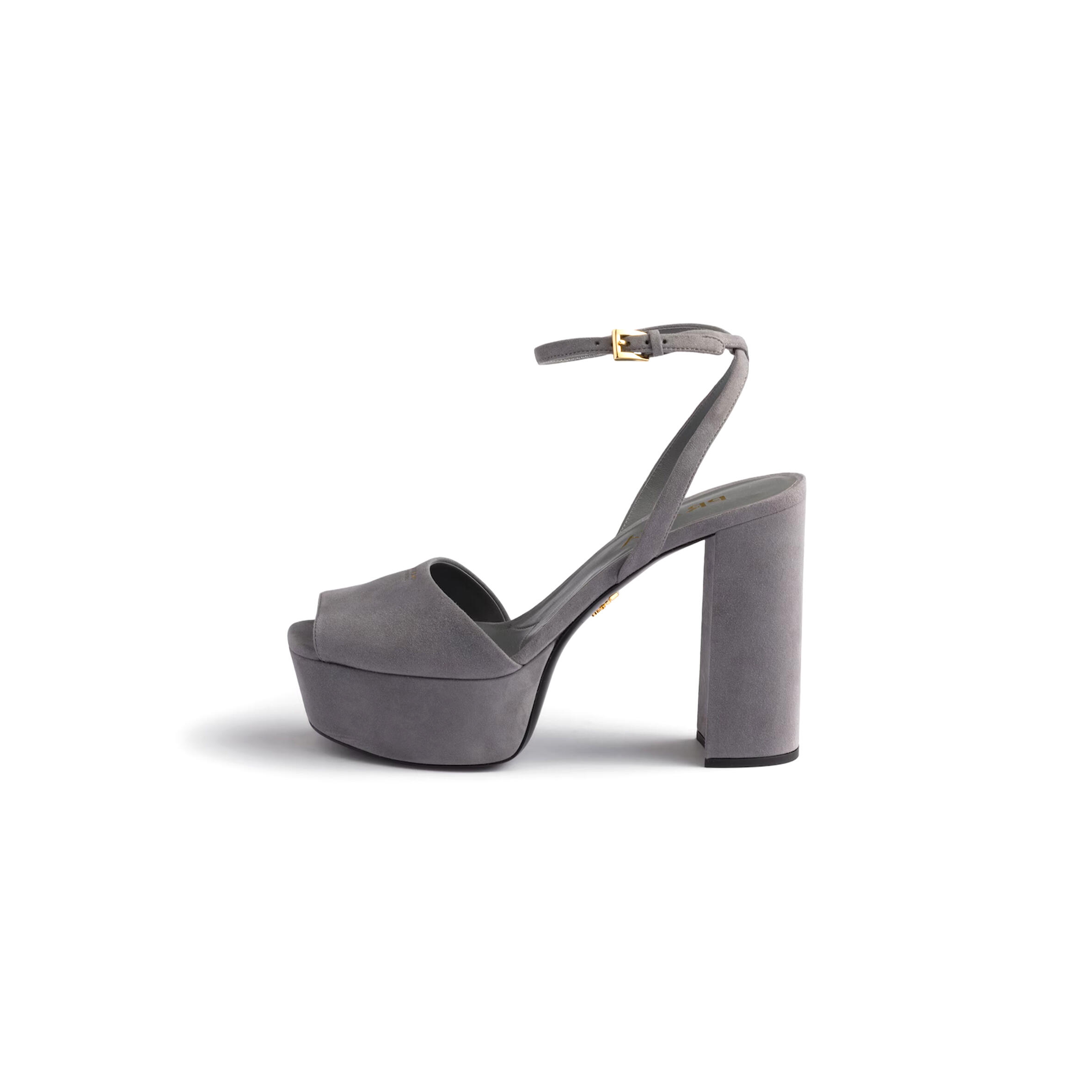 PRADA SUEDE PLATFORM SANDALS 1XP48B